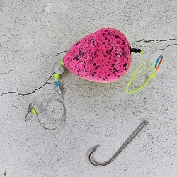 Línea Pesca Tararira De Flote C/ Boya y anzuelo Pera Poliestireno N°80