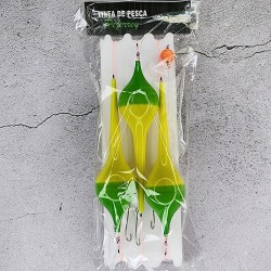 Linea De Flote Con 3 Anzuelos N°2 Pejerrey Chupetona Pesca