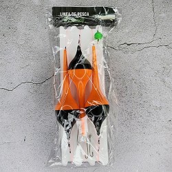 Linea De Flote Con 3 Anzuelos N°2 Pejerrey Chupetona Pesca