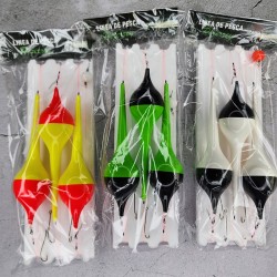 Linea De Flote Con 3 Anzuelos N°2 Pejerrey Chupetona Pesca