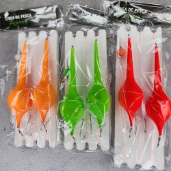 Linea De Flote Con 2 Anzuelos N°4 Pejerrey Chupetona Pesca