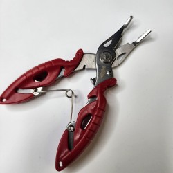 Alicate Pinza Quita Anzuelo Corta Tanza Acero Inoxidable con Funda