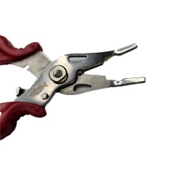 Alicate Pinza Quita Anzuelo Corta Tanza Acero Inoxidable con Funda