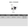 Reel Frontal CASTER Sea Rider 7006 Variada Río Mar 6 Rulemanes