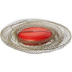 Vivero para pescados, Jaula Plegable Flotador Red Metalica  38 cm