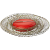 Vivero para pescados, Jaula Plegable Flotador Red Metalica  38 cm