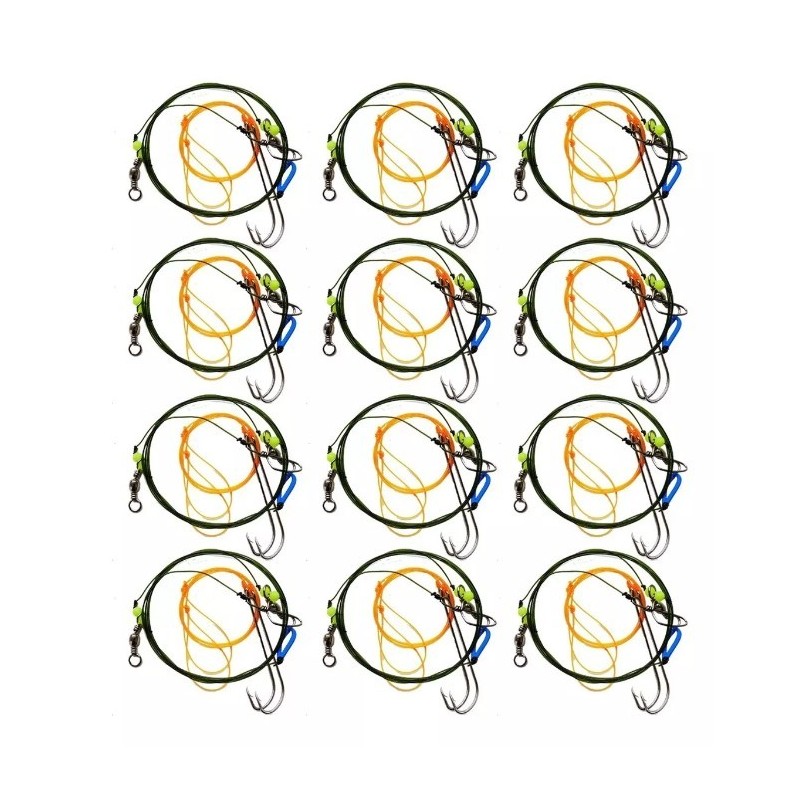 Lineas Pesca Variada De Fondo 2 Anzuelos Y Esmerillon