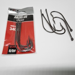 Anzuelo 34043 8/0 Ideal Tarariras, Doradillos, Patíes, por 5 Unidades