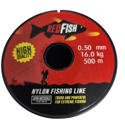 Tanza Pesca 0,50mm Red Fish Rollo Bobina 500 M Resiste 16 Kg