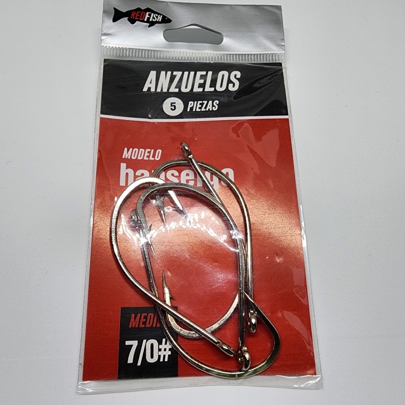 Anzuelos Red Fish Hanseigo 7/0 X 5 Unidades