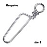 Mosqueton Pesca Nº3 X 10 Unidades Acero Inoxid Mide 28 Mm