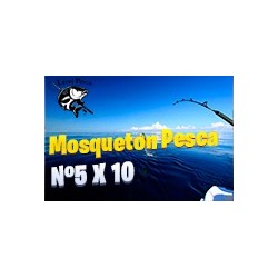 Mosqueton Pesca Nº5 X 10 Unidades Acero Inoxid Mide 40 Mm