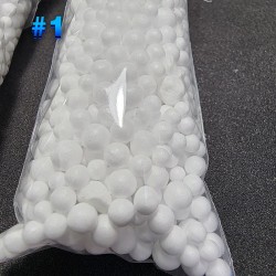 Bolitas de telgopor para la Pesca de 3mm. a 7mm de diametro