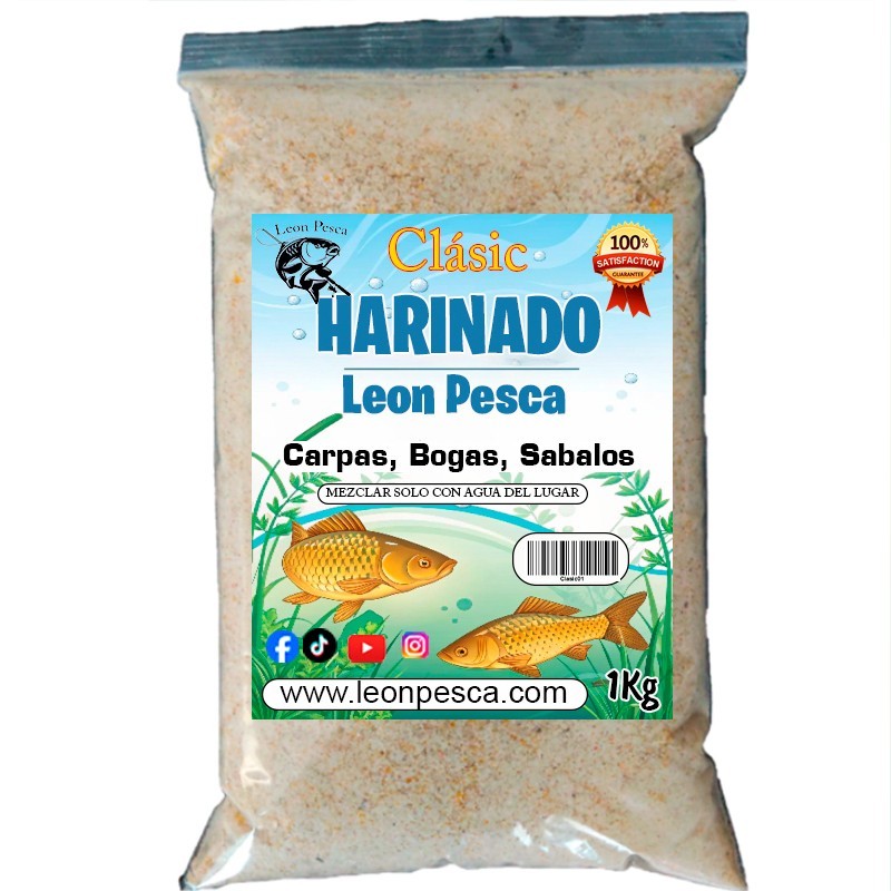 Harinado "Leon Pesca - Clasic" 1kg - Carpas,Bogas, Bagres, Sabalos