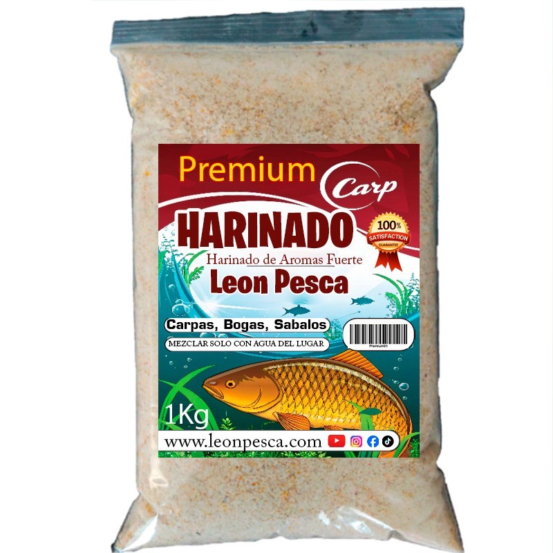 Harinado "Leon Pesca - Premium" 1kg - Carpas, Bogas, Sabalos