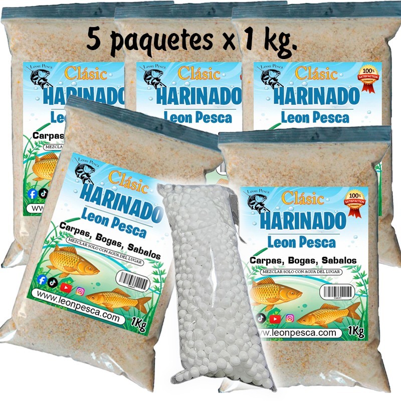 5 Harinados "LP - Clasico"  + 1 Bolitas de telgopor para la Pesca