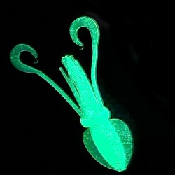 Señuelo Blando de Silicona Luminoso - Kalamar - 15cm. X 2 Unidades