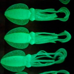 Señuelo Blando de Silicona Luminoso - Kalamar - 15cm. X 2 Unidades